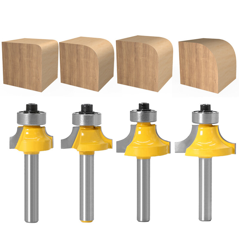 Coolmanloveit , 1 Cái Góc Cán 6Mm Mũi Khoan Bộ Định Tuyến Hình Tròn Với Dao Phay Cho Gỗ, Đồ Gỗ Cacbua Vonfram