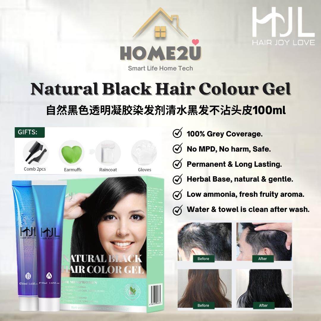 HJL Hair Joy Love Natural Black Hair Colour Gel Permanent Hair Dye Low Ammonia 黑色发色凝胶Herbs Plant Ingredient【Home2u】 | Lazada HJL Hair Joy Love Natural Black Hair Colour Gel Permanent Hair Dye Low Ammonia 黑色发色凝胶Herbs Plant Ingredient【Home2u】 | Lazada