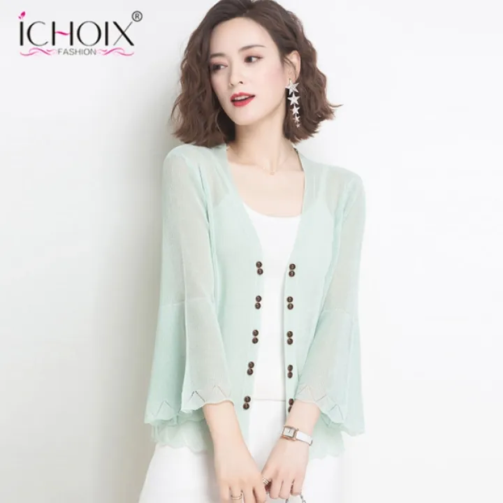 silk knit cardigan