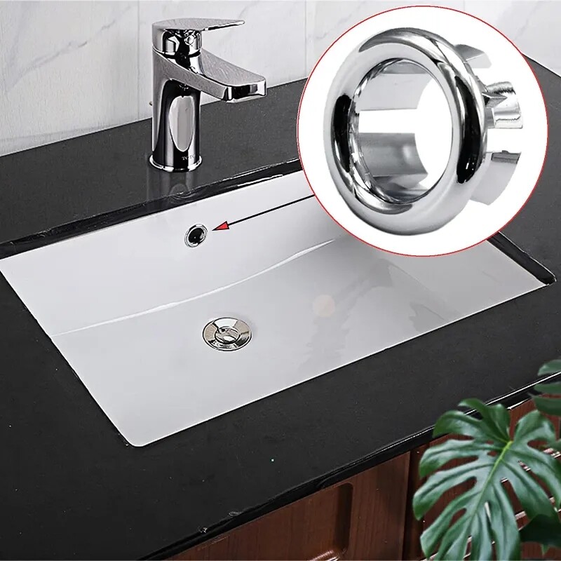 Yespery phòng tắm nhà bếp chèn bồn rửa bồn rửa tràn Vòng hộ gia đình tràn lỗ trang trí O-Nhẫn chèn nắp tròn thay thế