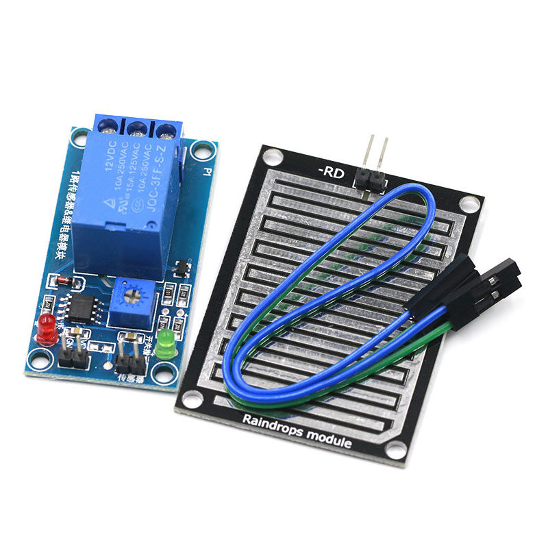 Mô-đun cảm biến phát hiện mưa điều khiển rơ le DC 12V cho bộ robot Arduino-INTL