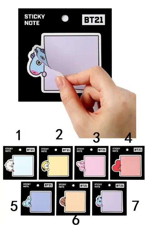 Kpop Bts Bt21 Cute Memo Pads Sticky Notes Stickers Pads For Kids Stationery Gift Kawaii Bookmark Post Students Planner Stickers Office School Supplies Lazada Singapore