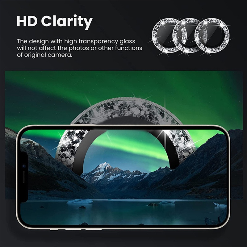 OPPO Reno 7Z 5G Bảo Vệ Ống Kính Bảo Vệ Máy Ảnh Ốp Lưng Máy Ảnh Kim Cương Lấp Lánh