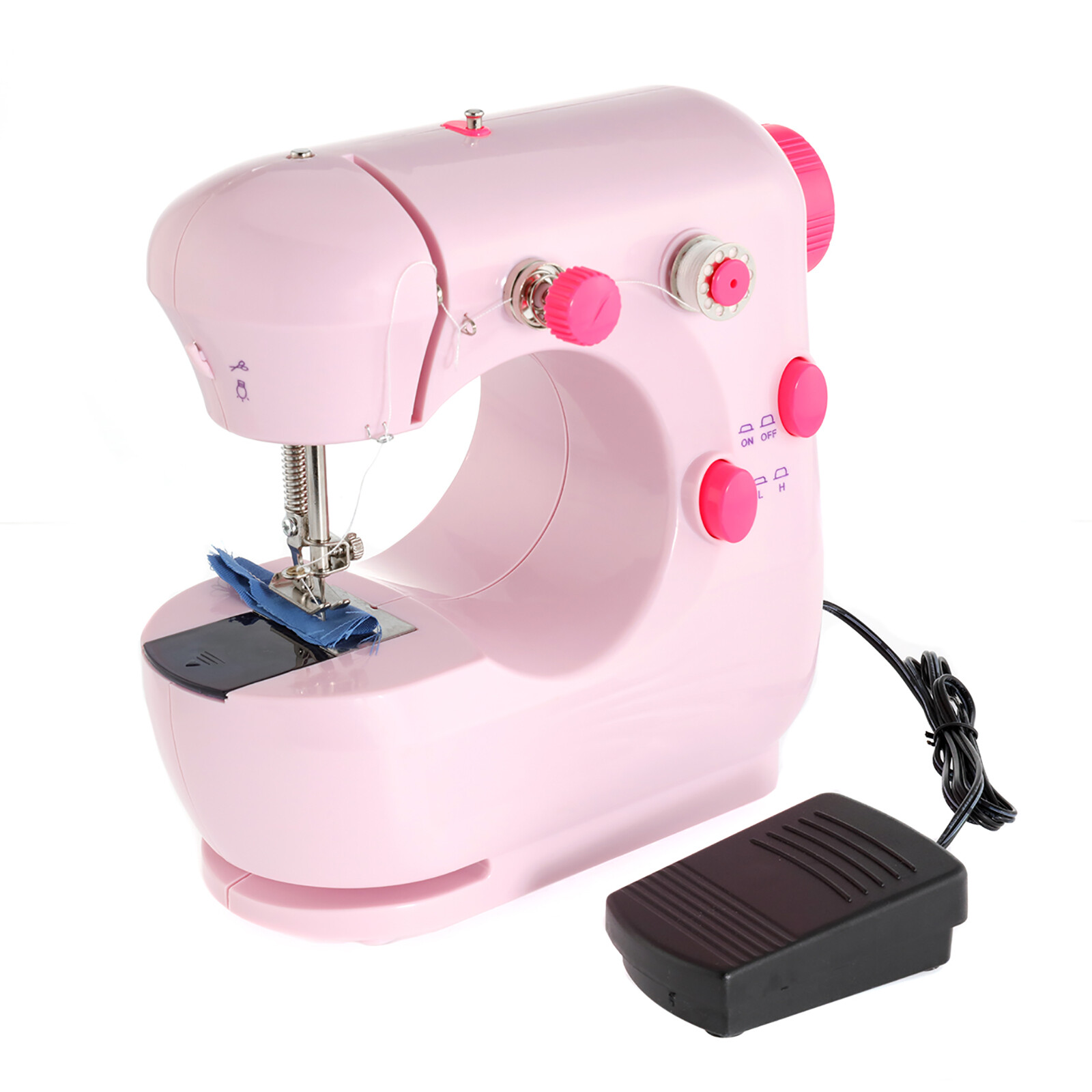Multifunctional Mini Electric Sewing Machine Portable Household and Lightweight Sewing Machine for Beginner Sewing US Plug