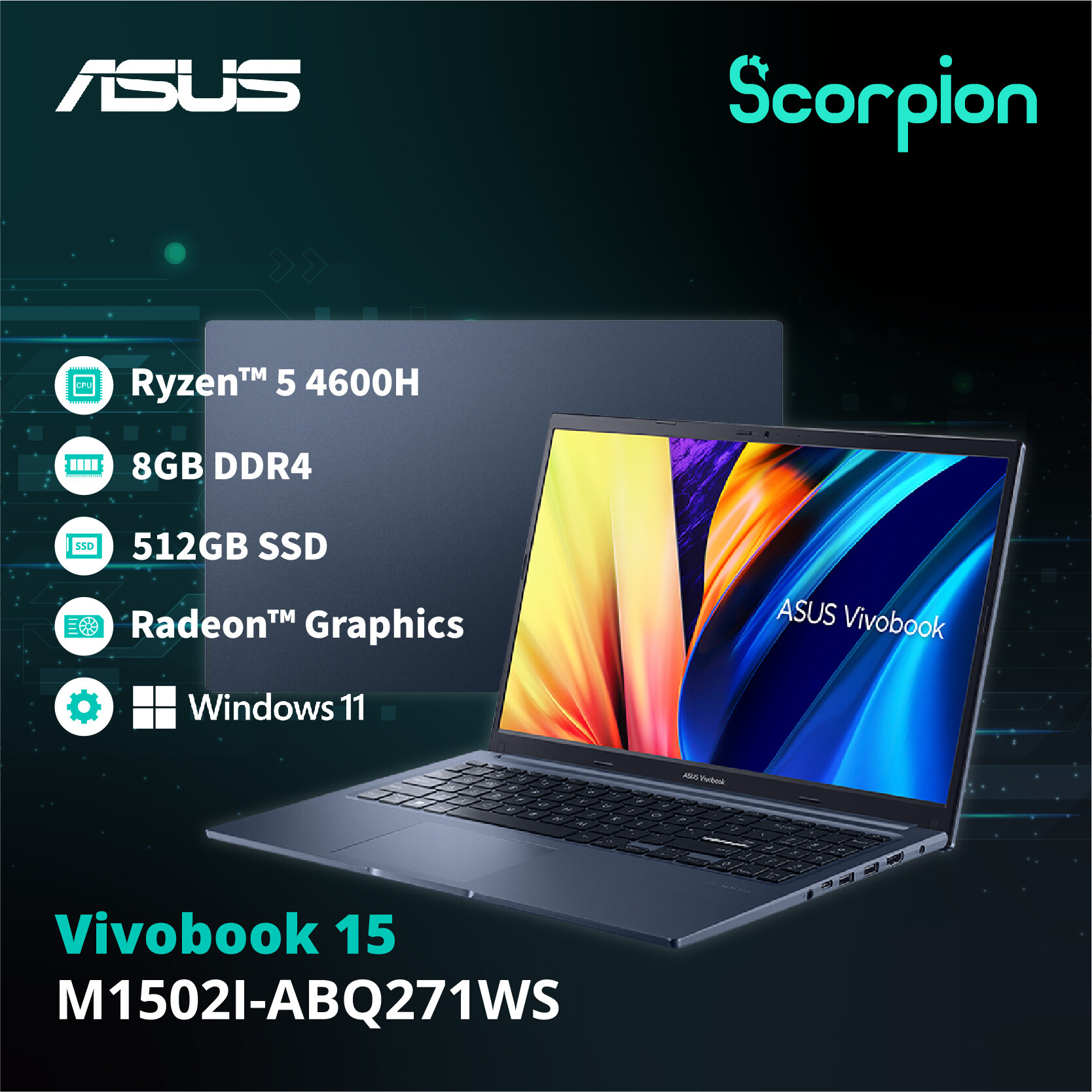 Asus Vivobook 15 M1502I-ABQ271WS Laptop | Lazada