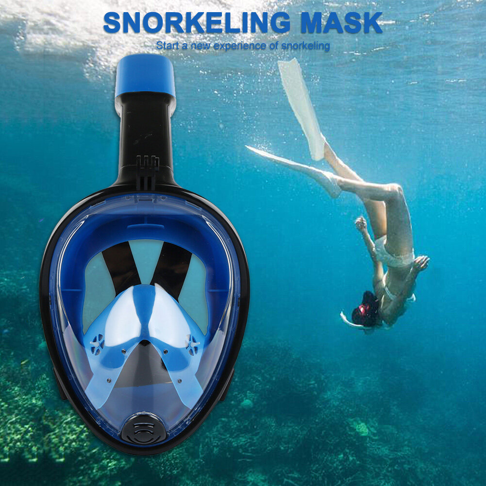 (ready) Underwater Scuba Full Face Diving Snorkeling Respiratory Mask 