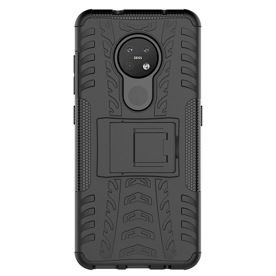 FAYANGRIES for Nokia 7.2 (6.3 ) Case, 2in1 Armor Soft TPU and Hard PC Shockproof Back Cover Bracket Support Stand Holder Kickstand Phone Casing