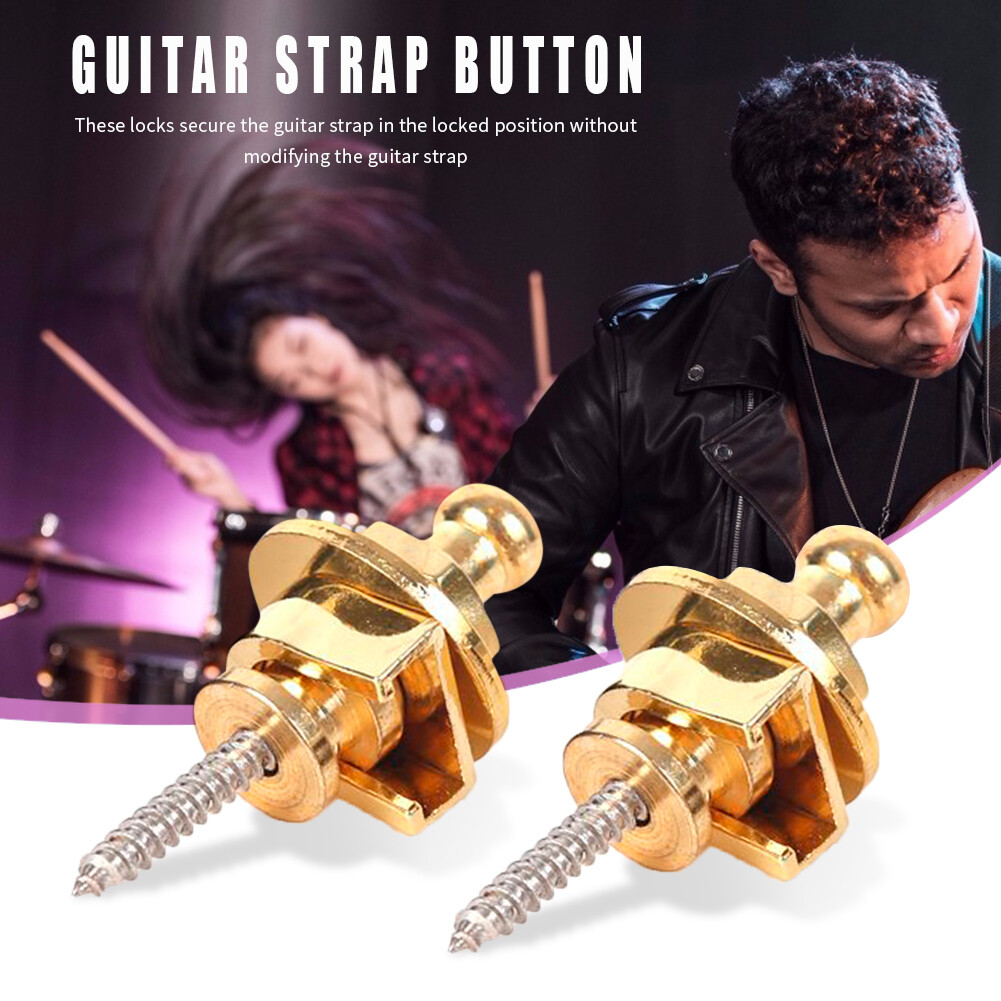 2 Nút Khóa Dây Đàn Ghi Ta Bass Nhạc Cụ Đinh Đai Chống Trượt