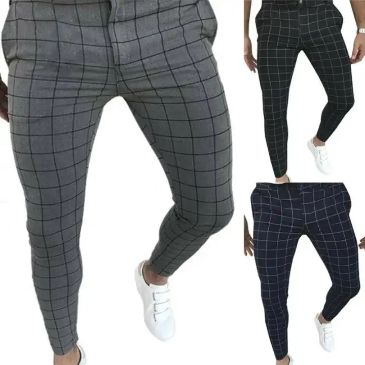 plaid smart pants