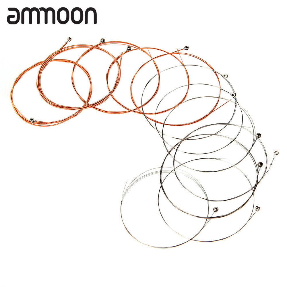 [ammoon]Alice 12PCS A2012 12-String Guitar String Stainless Steel Core Coated Copper Alloy Wound for Acoustic Folk Guitar