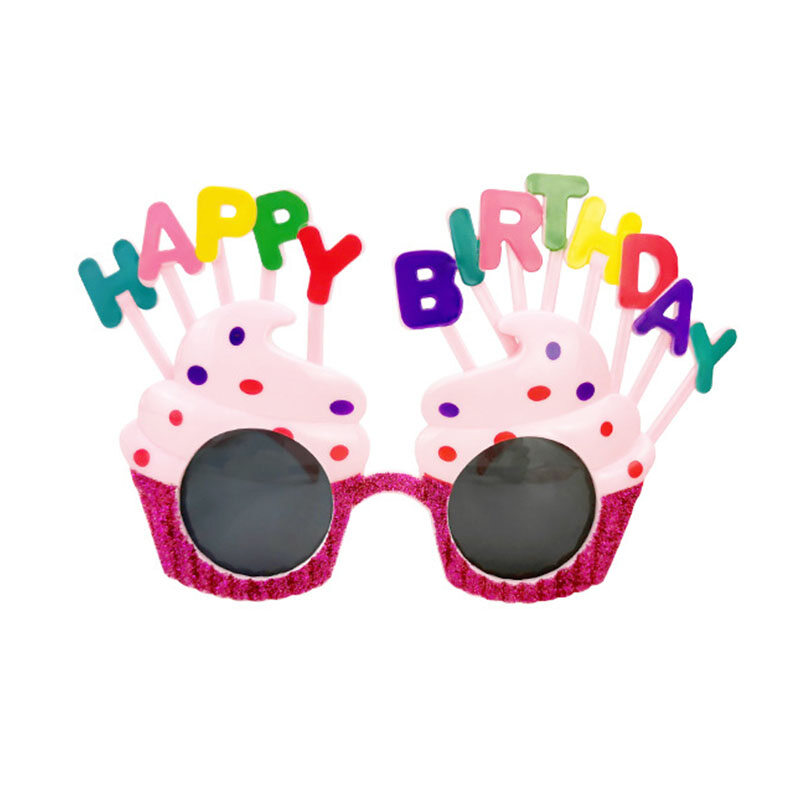 I Love Daddy&Mummy New Funny Glasses Children Happy Party Cake Decoration Plug-in Birthday Decoration Accessories