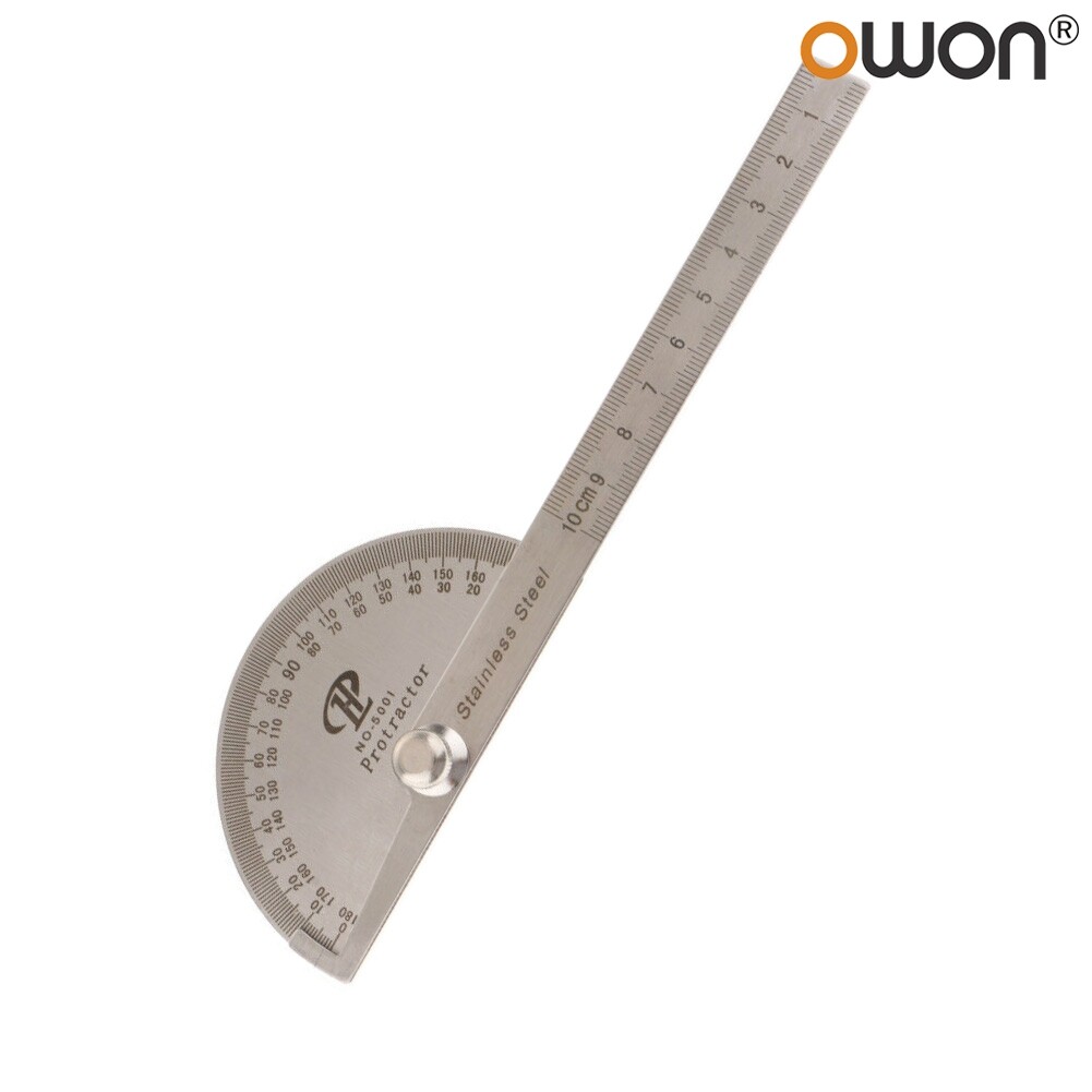 Stainless Steel Rotar-y Protractor Angle Gauge Finder Ruler Meter Measuring Tool