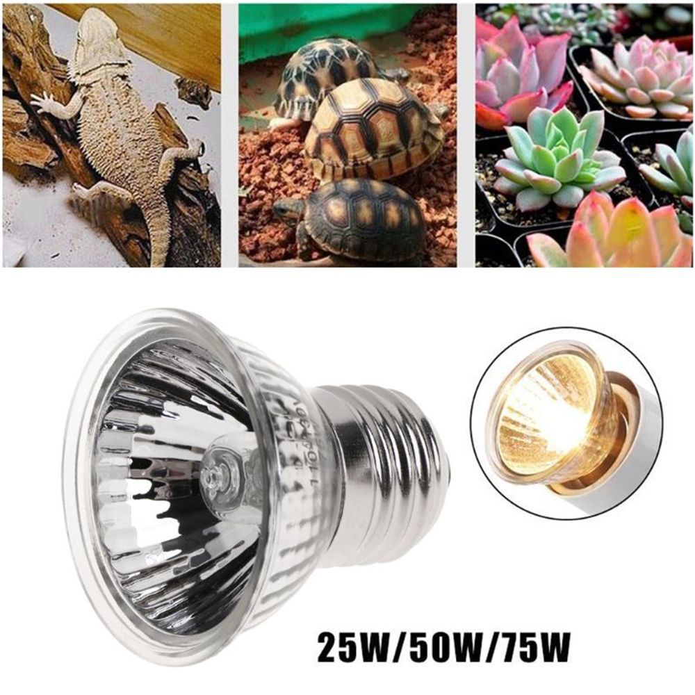 DEQIX Lizard Full Spectrum Heat Lamp Turtle UVA Light Halogen Bulb Basking Light Reptile