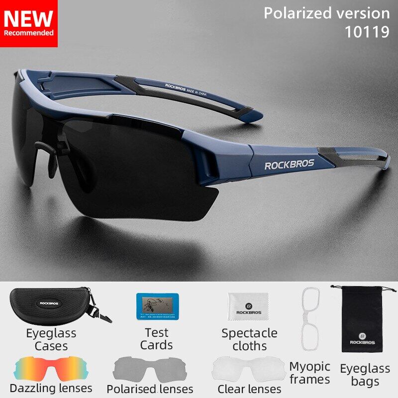 ROCKBROS Cycling Glasses Men Women Sunglasses Road MTB Bicycle Polarized Glasses Outdoor Sport 3 Riding Protection