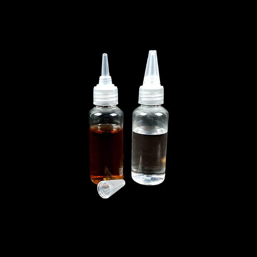 [Prettyset] Keo dán Mực lọ có ống nhỏ giọt bóp bằng nhựa 20-120ml container rỗng đựng chai chai bóp được mũi nhọn trong suốt