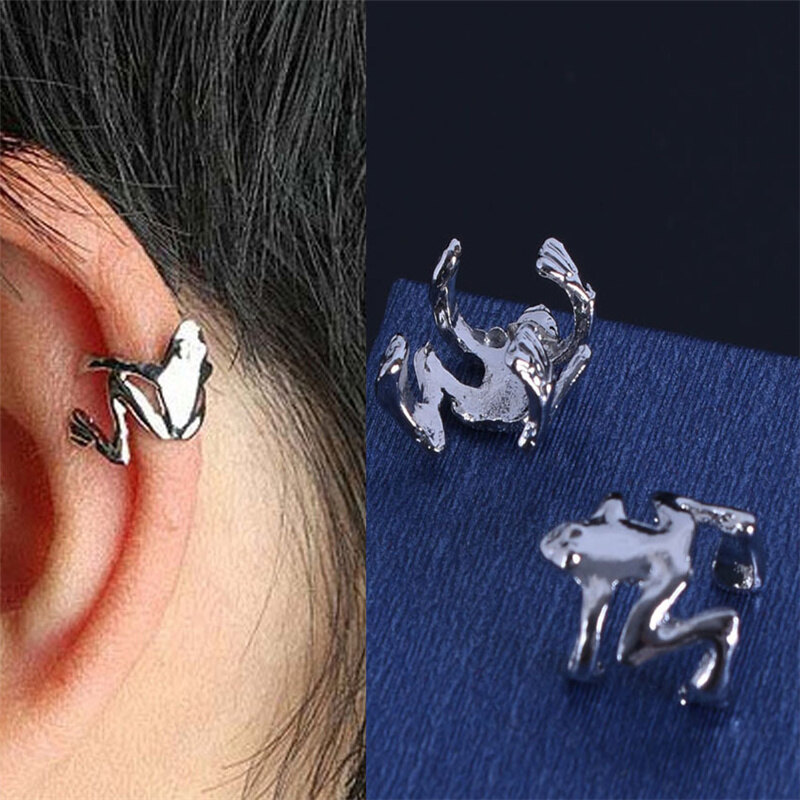 1/5pcs Fashion Frog Ear Cuffs Ear Cuff Clip Earrings For Women Earcuff No Piercing Fake Cartilage Earrings