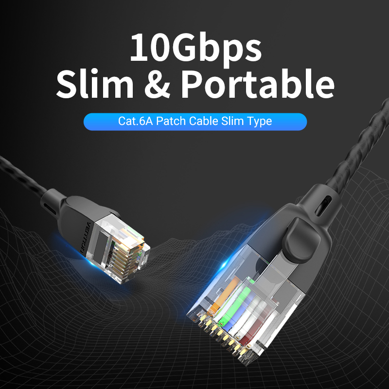 Vention cat6A game Ethernet Cáp Ethernet 10gbps siêu tốc RJ45 cat6A cáp mạng đầu nối cho Router Modem PC máy tính xách tay TV PS3 PS4 Xbox mèo 6A Cáp LAN RJ45 cáp internet