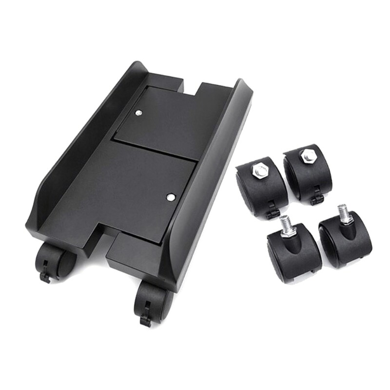 ✪PC Cart CPU Holder Computer Tower Stand Holder with Locking Caster Wheels Mobile Computer Desktop Floor Stand Under Desk