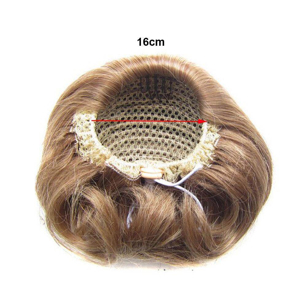 1pc Woman Hepburn Head Scrunchie Updo Hair Ponytail Extensions Drawstring Wig Accessories