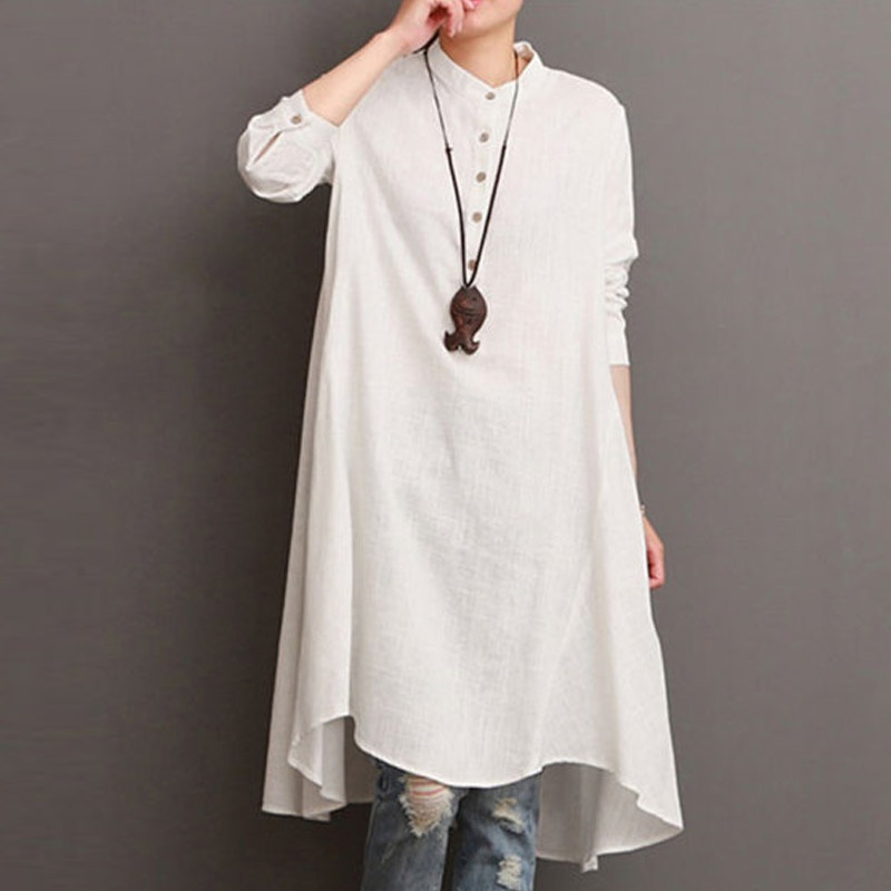 ZANZEA Women Oversize Long Sleeve Shirt 