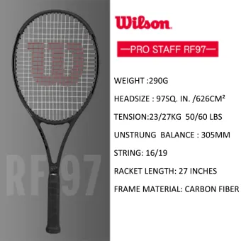 federer racket weight