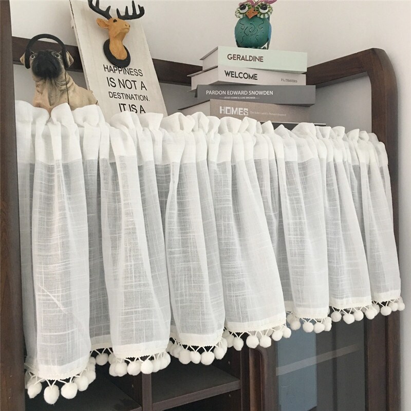 Kitchen Curtain Cabinet Curtains Dust-proof Window Screening Short Drapes