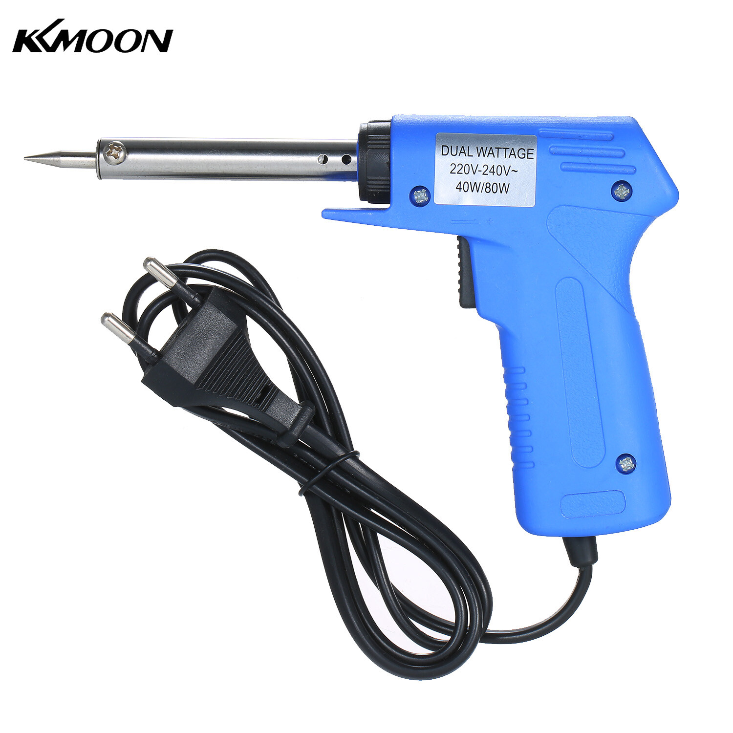 KKmoon Double Power Electric Soldering Iron G-un type Electric Soldering Iron Power Adjustable Soldering Iron G-un Blue 40W/80W Adjustable