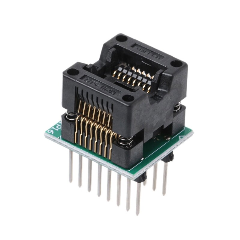 【New Arrival】 SOP16 TO DIP16 IC Socket SOP16 Turn DIP16 Programmer Adapter 150mil Write for Se