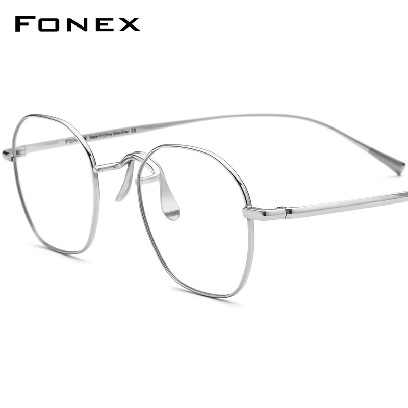  FONEX Titanium Glasses Frame Men Vintage Square Myopia Optical Eyeglasses Women 2022 New Titan Retro Eyewear F85731 