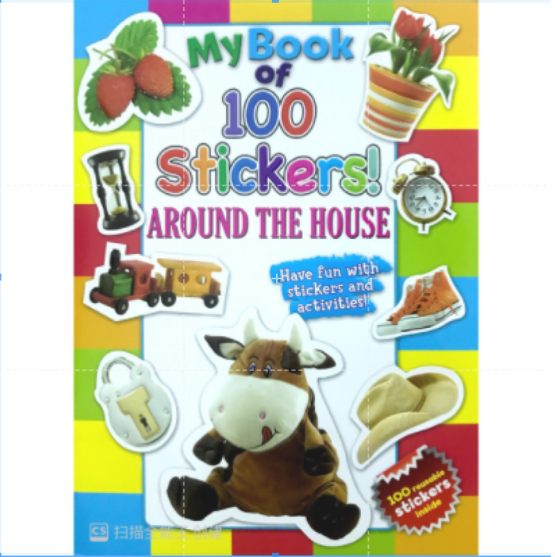 【DM】My Book of 100 Stickers - Sticker and Activities Book - Around The House Malaysia