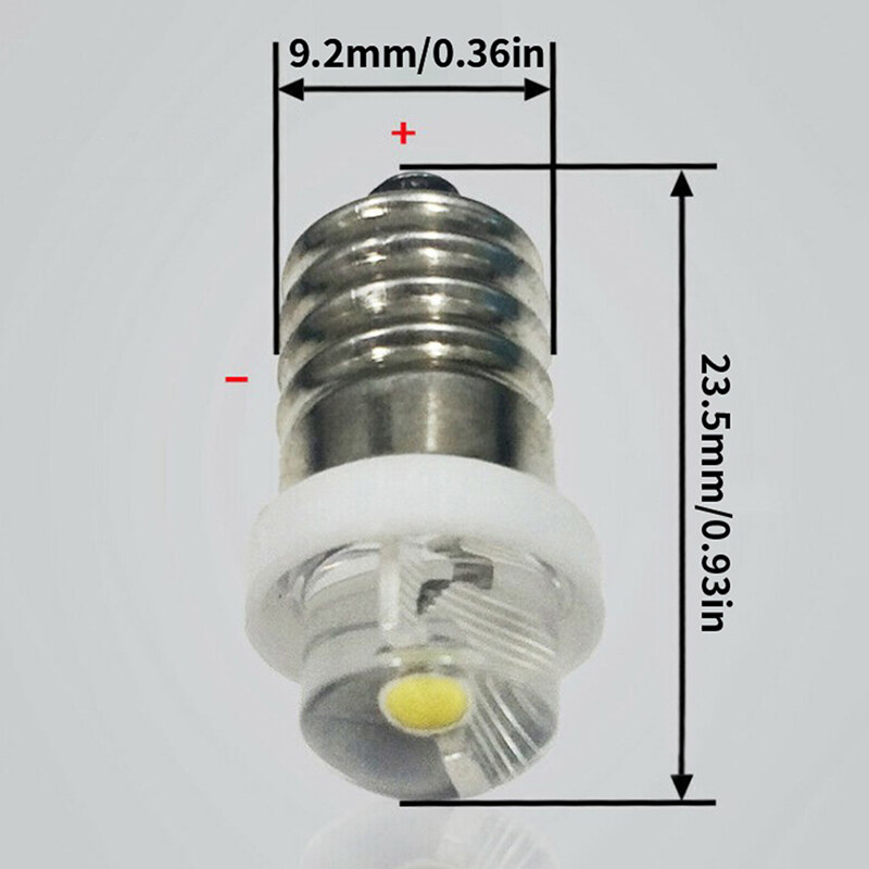 Snoopy Bóng Đèn Pin 3/4.5/6V 0.5W Bóng Đèn Thay Thế Ổ Cắm E10 LED Trắng 6000K