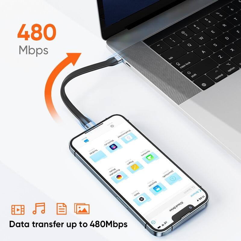 Cablecreation Mfi USB C To Lightning Cable 18W PD Charging Data Short Type C Cable For Iphone 14 13 12 11 Pro Max Ipad 15 Cm
