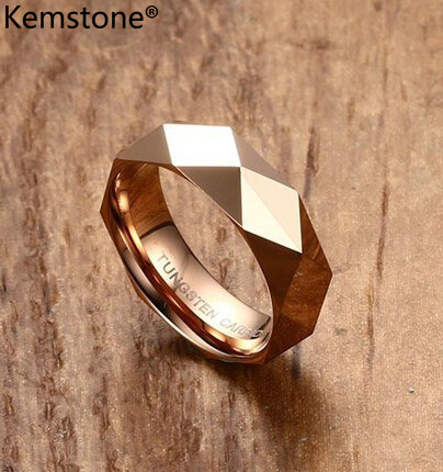 Kemstone Fashion 6mm Tungsten Steel Ring for Men's Jewelry