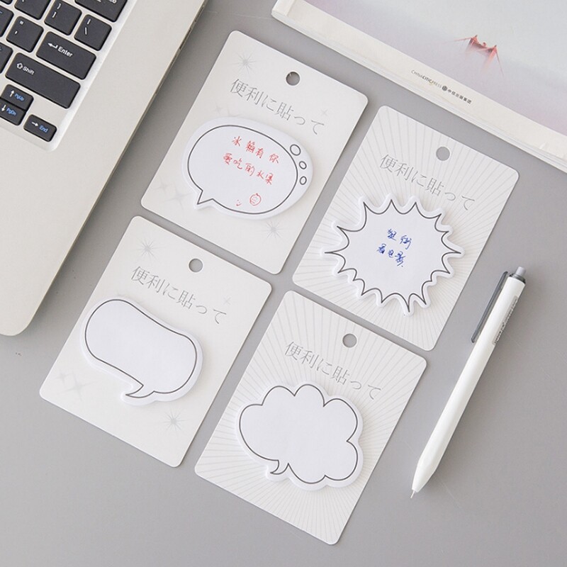 Random 1 Pc Cute Sticky Notes Pad Simple Memo Sticky Note Office Memo Guest Book