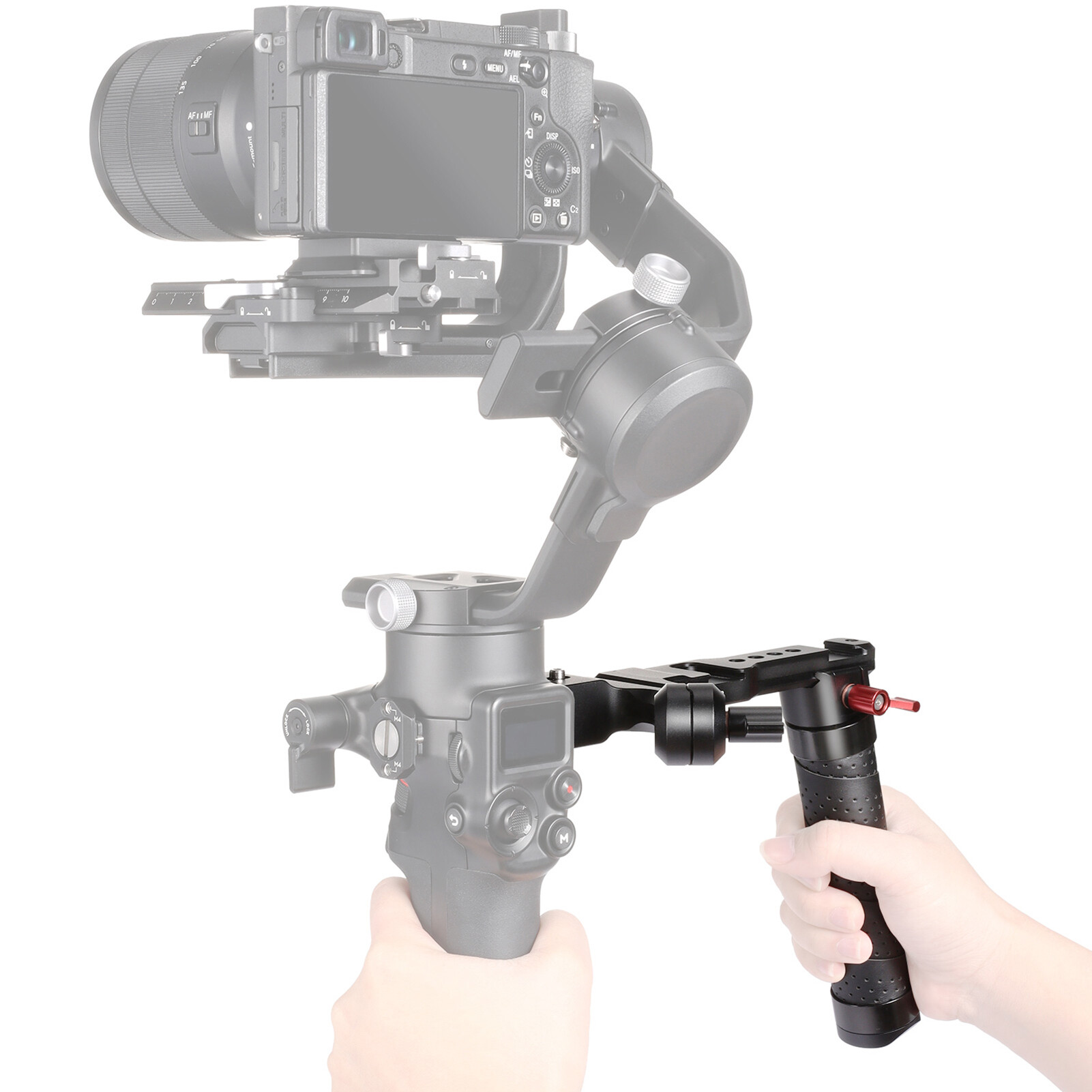 Andoer Tay Cầm Bằng Nhôm Tay Cầm Có Đế Giữ Lạnh Thông Dụng Giao Diện 1/4 3/8 Thay Thế Cho DJI Ronin S 2 / Ronin SC 2 Gimble