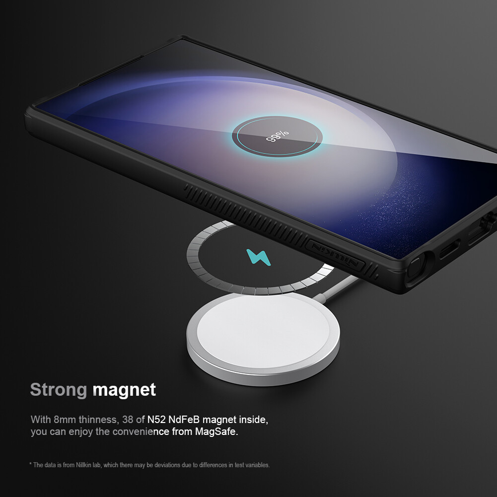 Nillkin Samsung Galaxy S24 Ultra magnetic phone case with built-in strong magnetic suction and aramid fiber bracket cover TPU soft edge case back cover