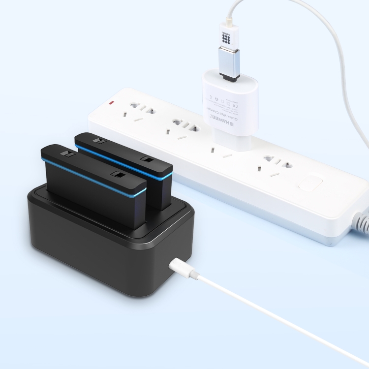 【Hàng có sẵn】 Bộ sạc pin kép USB có đèn báo cho insta360 X3 PULUZ