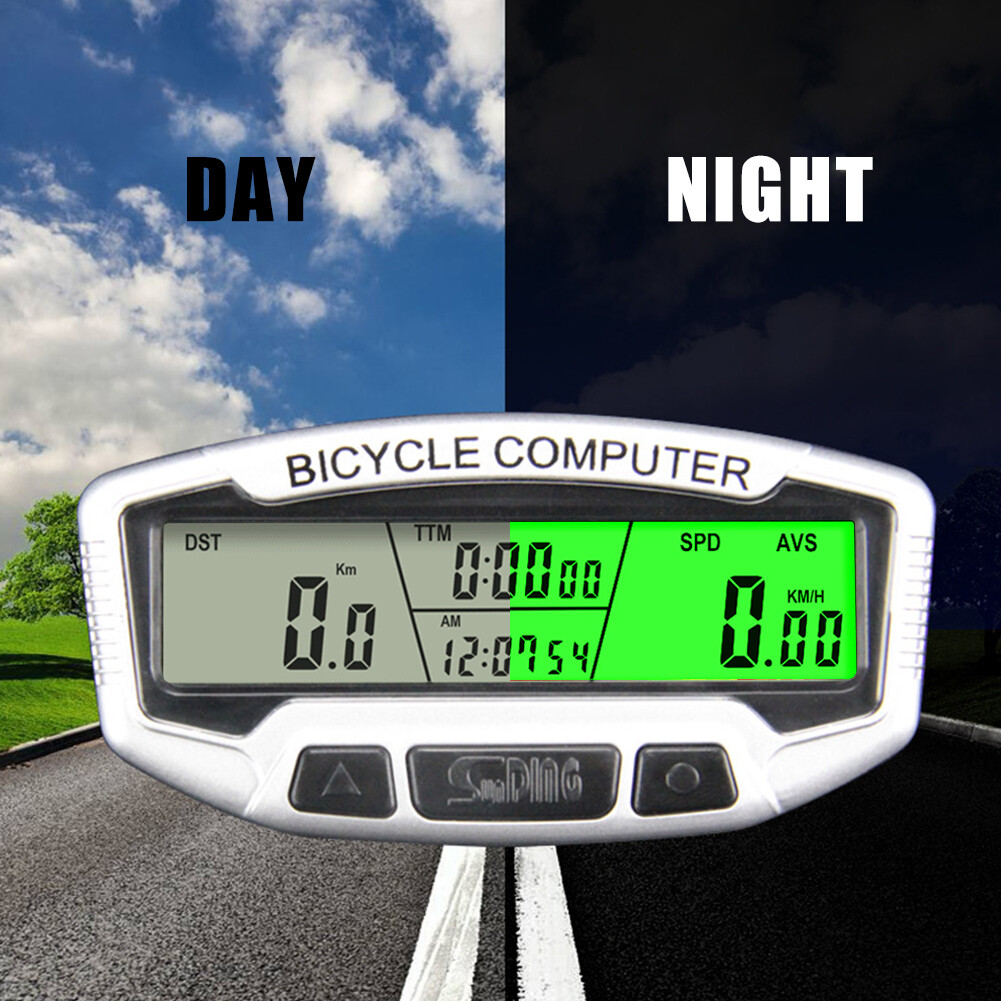 Xe Đạp LCD Có Dây Máy Tính Đồng Hồ Tốc Độ, Đèn Nền Xe Đạp, Bảng Mã Phụ Tùng Xe Đạp Để Che Nắng
