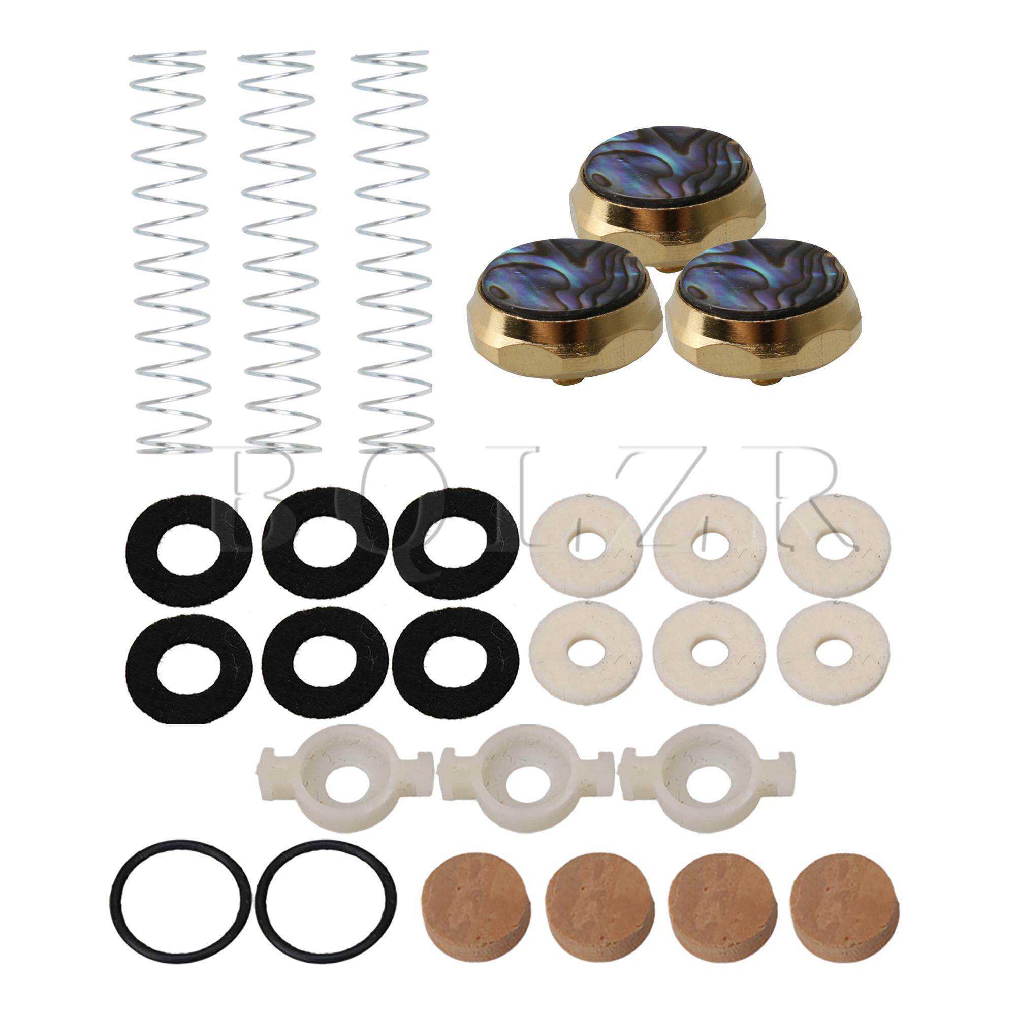 Trumpet Valve Repair Finger Buttons Springs Valve Springs Felt Gaskets Set of 27