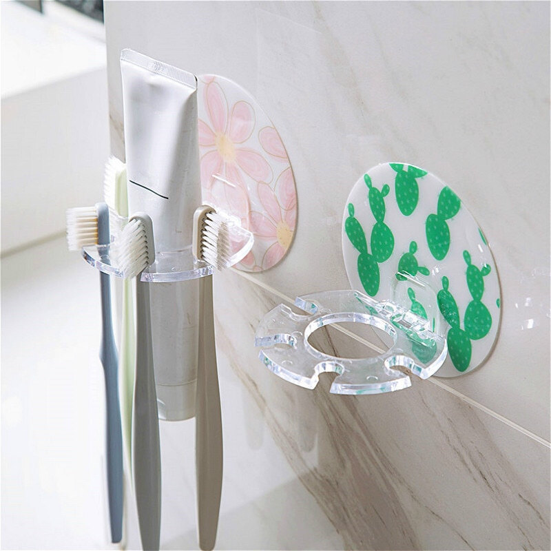 1PC Plastic Holder Toothpaste Storage Rack Shaver Tooth Brush Dispenser Bathroom Organizer Accessories Tools