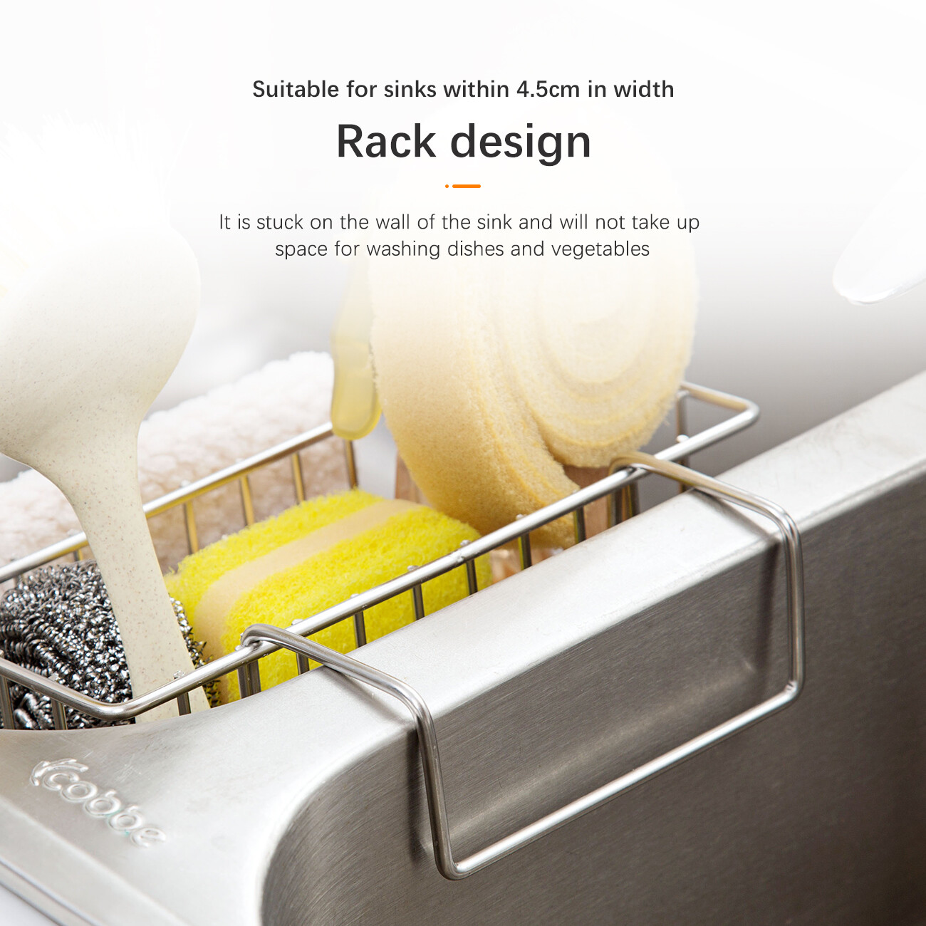 CNMF PP Desktop High-Capacity Durable Drain Wipe Storage Shelf Kitchen