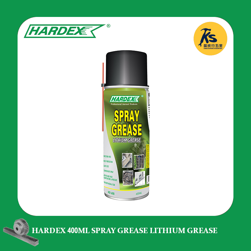 HARDEX 400ML SPRAY GREASE LITHIUM GREASE CLEANING & LUBRICATING Lazada