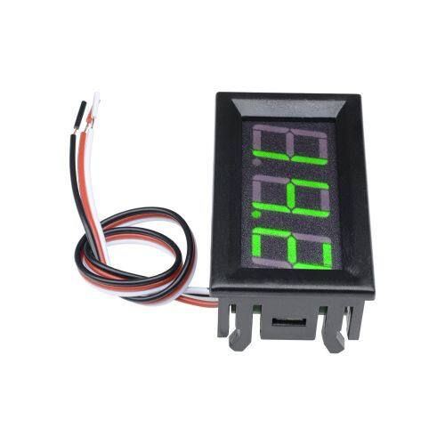 FocusAi  Mini Led Voltage Meter Voltmeter Control Panel 0.56 Inch Voltmeter Led Tube Digital 3 Bit Red/Blue/Green Voltage Test Device Dc 0 -30V