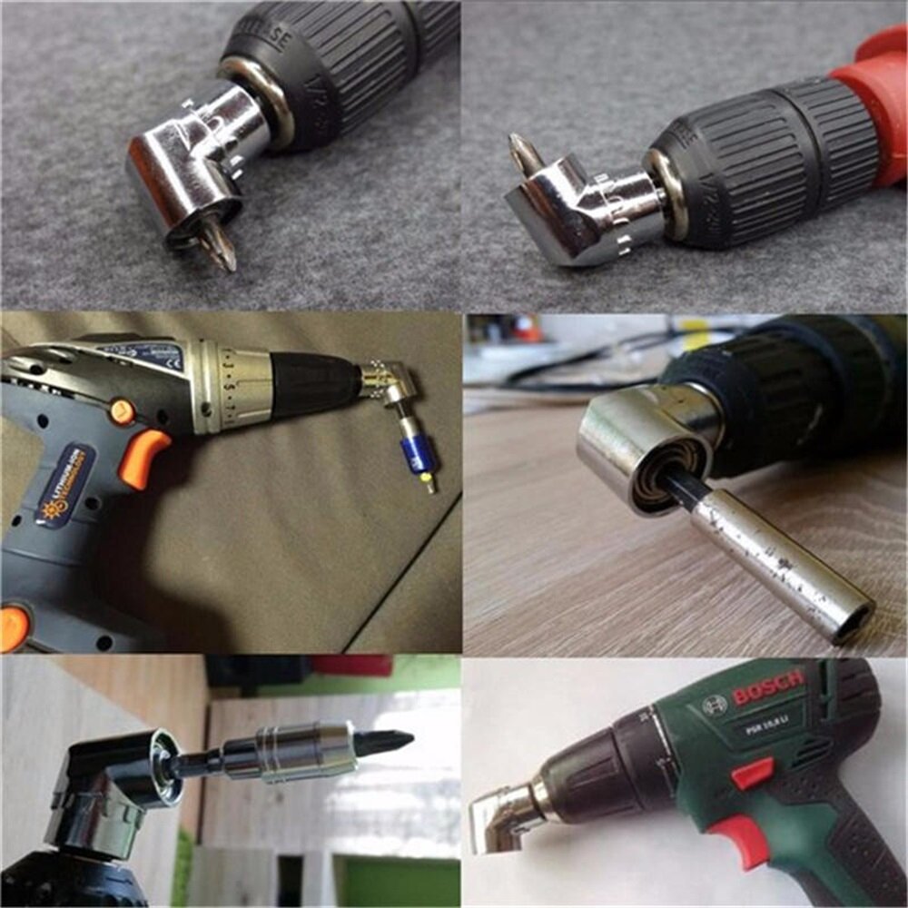 LangTu 105 độ góc phải mũi khoan Ổ cắm kéo dài cho góc chặt chẽ với nam châm mạnh 1/4 inch tuốc nơ vít lục giác góc cạnh bit chủ