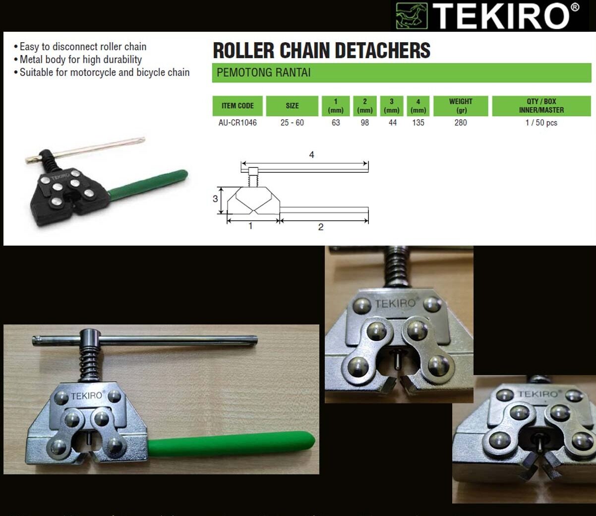 Tekiro Roller Chain Detacher 2560 Lazada