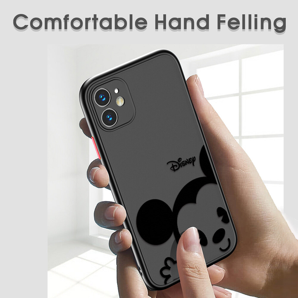 Ốp Hontinga Cho Samsung Galaxy Note10 Note 10 Plus Ốp Lưng Điện Thoại Trong Suốt Mờ Hình Chuột Dễ Thương Bảo Vệ Toàn Bộ Camera Ốp Cứng Cho Bé Trai Và Bé Gái