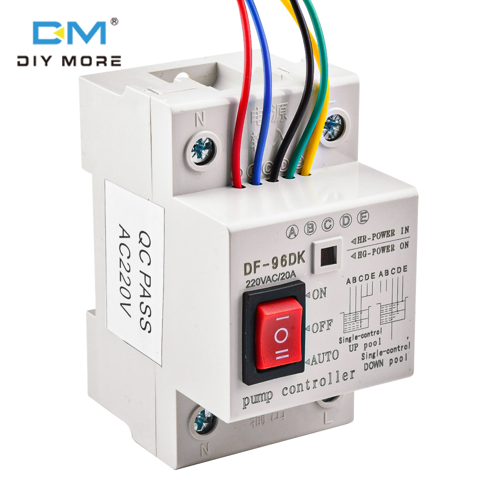 diymore Bộ Điều Khiển Mực Nước Df-96D Df-96Dk Có Cảm Biến Bộ Điều Khiển Bơm Nước Rơ Le Mực Nước Bể Chứa Nước Tự Động Cảm Biến Lưu Lượng Bộ Điều Khiển Bơm Nước Với Đầu Dò Dây 2 Mét