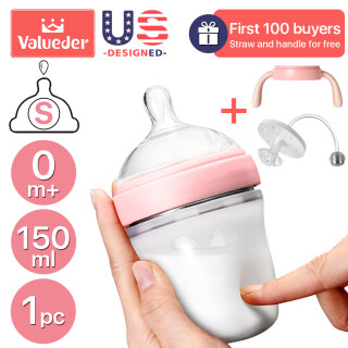 Valueder Bình sữa Silicon Bình sữa miệng rộng mềm và nặn được 150ml 240ml 5oz 8oz thumbnail