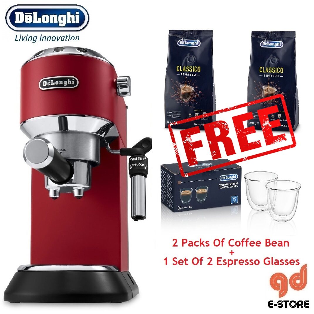 DeLonghi EC685R Dedica Style Espresso Coffee Maker EC685 Pump (Red) Lazada