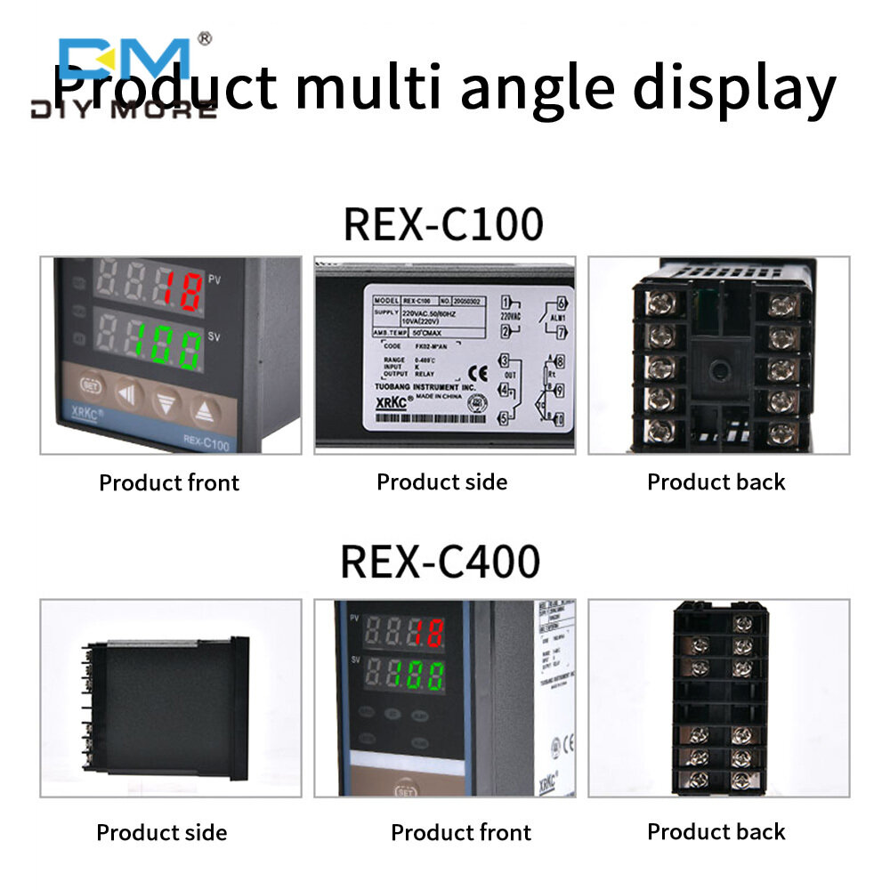 [100% original] diymore PID Digital Temperature Controller REX-C400 Universal Input Relay Output Vertical type for Automatic Packing Machine